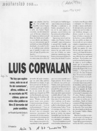 Luis Corvalán  [artículo] Rosario Guzmán Errázuriz.