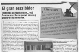 El gran escribidor  [artículo] Francisca de la Barra [y] José Carlos Pérez.