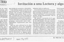 Invitación a una lectura y algo más  [artículo] Francisco J. Alcalde P.