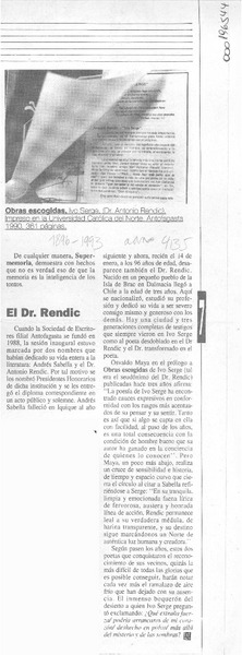 El Dr. Rendic