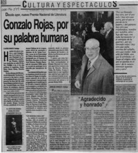 Gonzalo Rojas, por su palabra humana