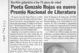 Poeta Gonzalo Rojas es nuevo Premio Nacional de Literatura  [artículo].