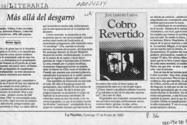 Más allá del desgarro  [artículo] Mariano Aguirre.