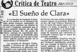 "El sueño de Clara"  [artículo] Carola Oyarzún L.
