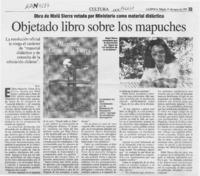 Objetado libro sobre los mapuches  [artículo] R. V.