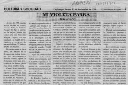 Mi Violeta Parra  [artículo] Juri Jivago.
