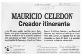 Mauricio Celedón creador itinerante