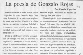 La poesía de Gonzalo Rojas  [artículo] Ramón Riquelme.