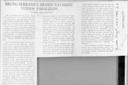 Bruno Serrano y Heddy Navarro, versos paralelos  [artículo] Wellington Rojas Valdebenito.