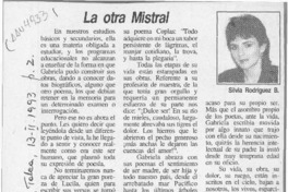 La otra Mistral  [artículo] Silvia Rodríguez B.