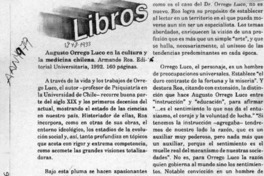 Augusto Orrego Luco en la cultura y la medicina chilena  [artículo] Fernando Quilodrán.