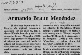 Armando Braun Menéndez  [artículo].