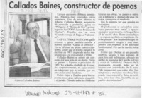 Collados Baines, constructor de poemas  [artículo].