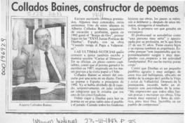 Collados Baines, constructor de poemas  [artículo].