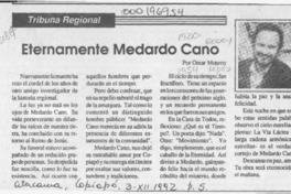 Eternamente Medardo Cano  [artículo] Omar Monroy.