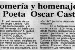Romería y homenaje al poeta Oscar Castro