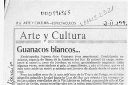 Guanacos blancos --  [artículo] Francisco Coloane.