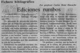 Ediciones rumbos  [artículo] Carlos René Ibacache.
