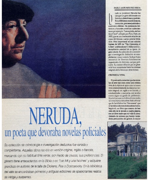 Neruda, un poeta que devoraba novelas policiales