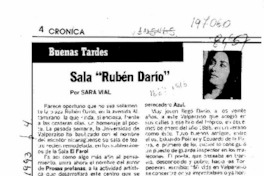 Sala "Rubén Darío"  [artículo] Sara Vial.
