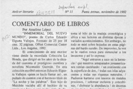 Comentario de libros  [artículo] Anselmo López.