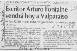 Escritor Arturo Fontaine vendrá hoy a Valparaíso