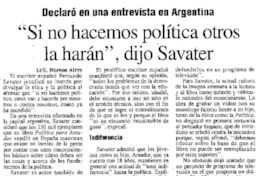 "Si no hacemos política otros la harán", dijo Savater  [artículo].