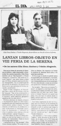 Lanzan libros-objeto en VIII Feria de La Serena  [artículo].