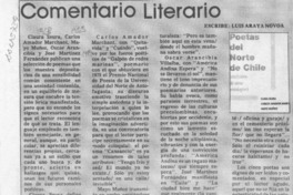 Comentario literario  [artículo] Luis Araya Novoa.