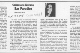 Bar Paradise  [artículo] Sara Vial.