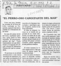 "El perro-oso cangufante del mar"  [artículo] Roberto Morán.