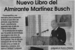 Nuevo libro del almirante Martínez Busch  [artículo].