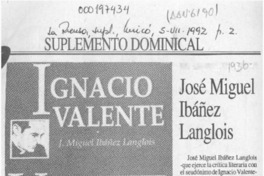 José Miguel Ibáñez Langlois  [artículo].