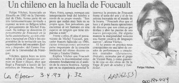 Un Chileno en la huella de Foucault  [artículo].