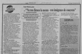"No nos llenen la mente con imágenes de concreto"  [artículo] Eugenio Rodríguez.