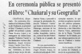 En ceremonia pública se presentó el libro "Chañaral y su geografía"  [artículo].