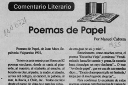 Poemas de papel  [artículo] Manuel Cabrera.