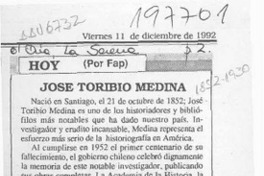José Toribio Medina  [artículo] Fap.