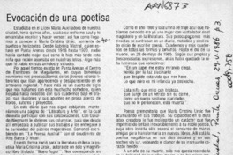 Evocación de una poetisa  [artículo] Marino Muñoz Lagos.
