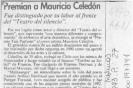 Premian a Mauricio Celedón  [artículo].