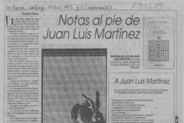 Notas al pie de Juan Luis Martínez  [artículo] Floridor Pérez.
