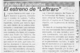 El estreno de "Leftraro"  [artículo] Justus.