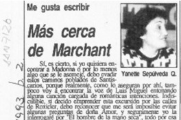Más cerca de Marchant  [artículo] Yanette Sepúlveda Q.