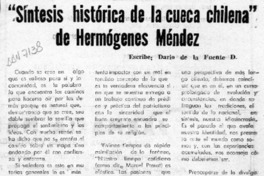 "Síntesis histórica de la cueca chilena" de Hermógenes Méndez