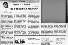 "De O'Higgins a Allende"  [artículo] Luis E. Aguilera.