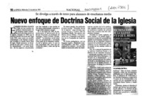 Nuevo enfoque de doctrina social de la Iglesia  [artículo] Carmen Gloria Ramos.