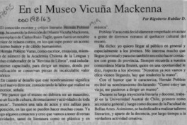 En el Museo Vicuña Mackenna  [artículo] Rigoberto Rubilar D.