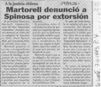 Martorell denunció a Spinosa por extorsión  [artículo].