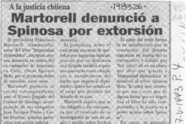 Martorell denunció a Spinosa por extorsión  [artículo].
