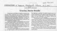 Gracias, doctor Rendic  [artículo] Juan Bruce González.
